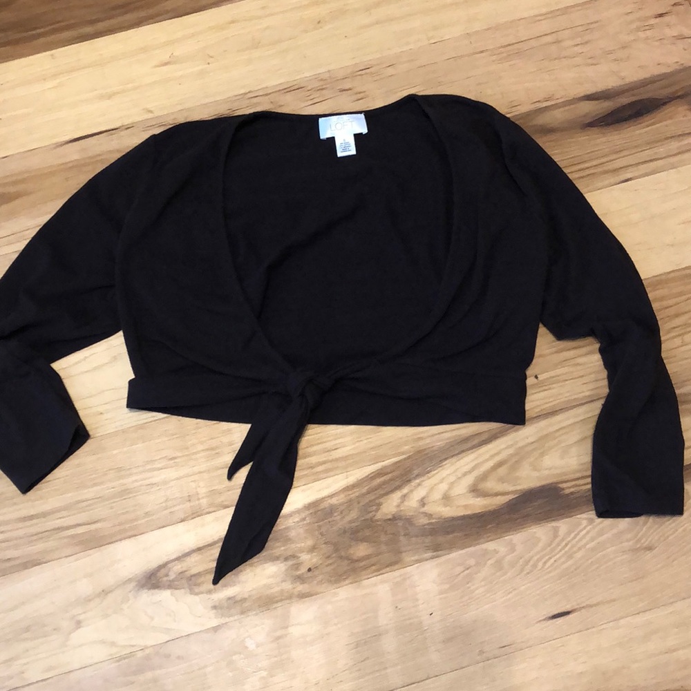 Brown Loft long sleeve shrug